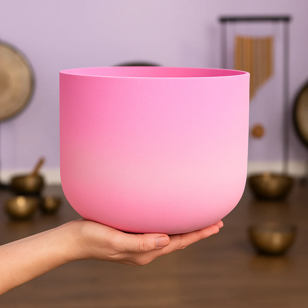 Heart Chakra Quartz Crystal Singing Bowl F Note - Image 11