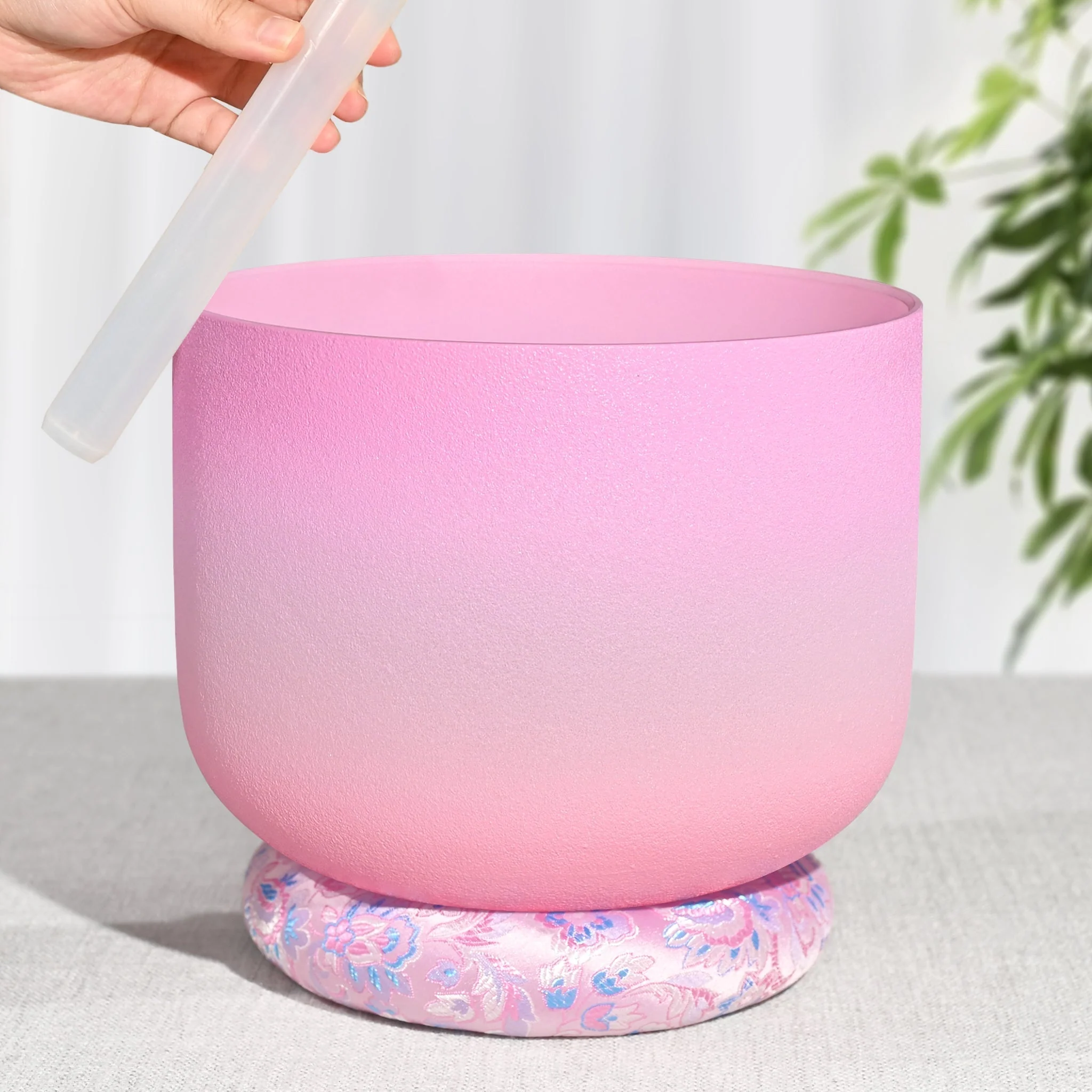 Heart Chakra Quartz Crystal Singing Bowl F Note - Image 8