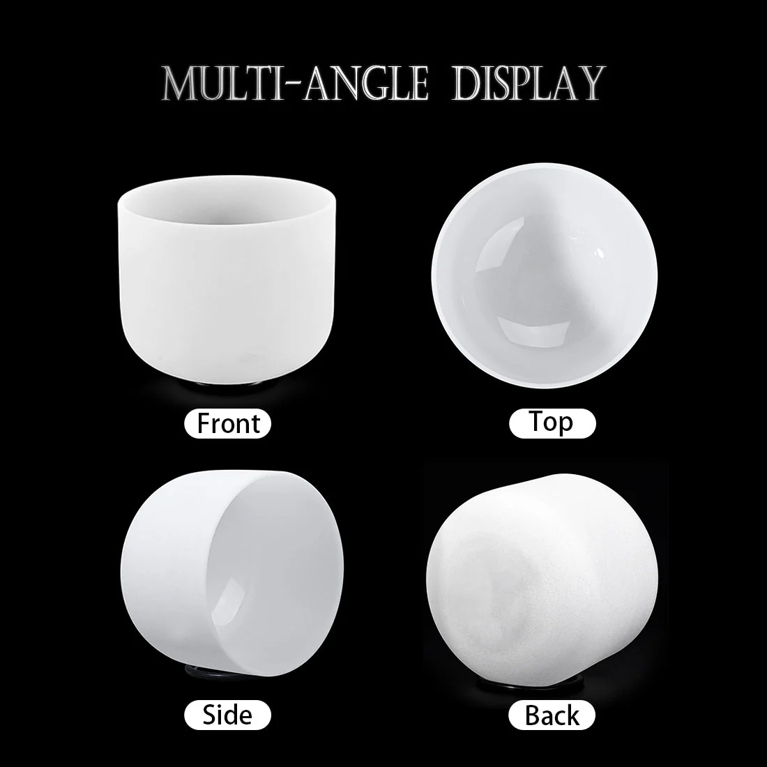 440 Hz White Crystal Singing Bowl - Sound Bowl 6-14 Inch - Image 8