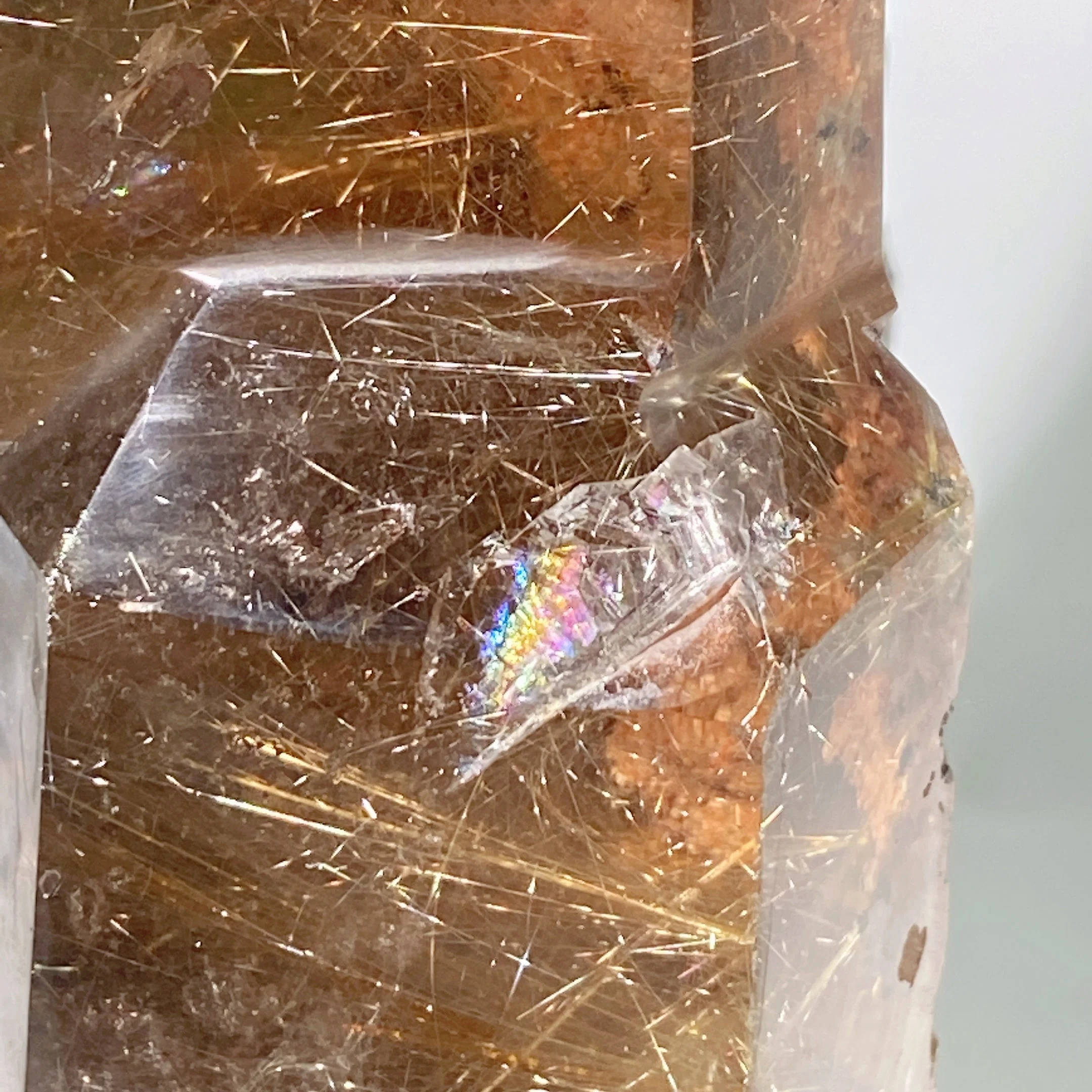 18cm Golden Rutilated Quartz Crystal Tower with Stand - Image 6