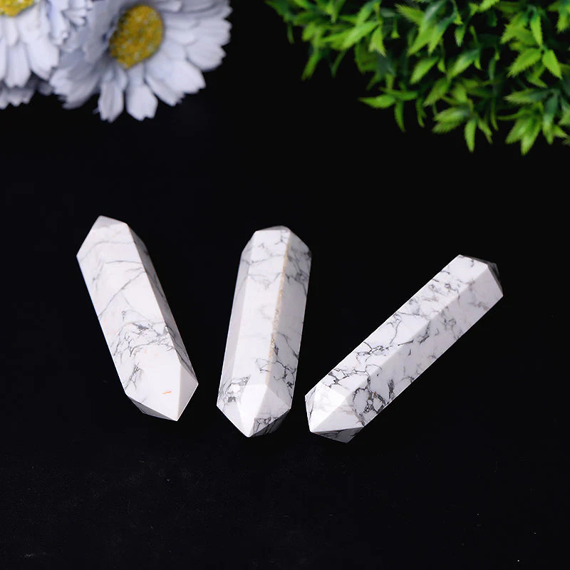 4.0 inch Howlite Double Terminated Crystal Healing Tower - Image 3