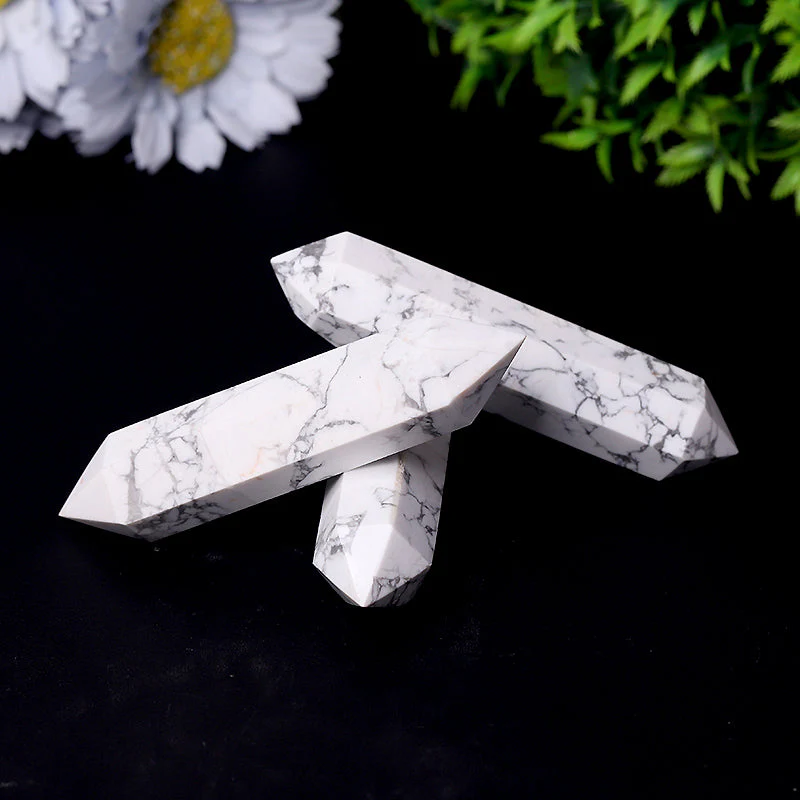 4.0 inch Howlite Double Terminated Crystal Healing Tower - Image 4