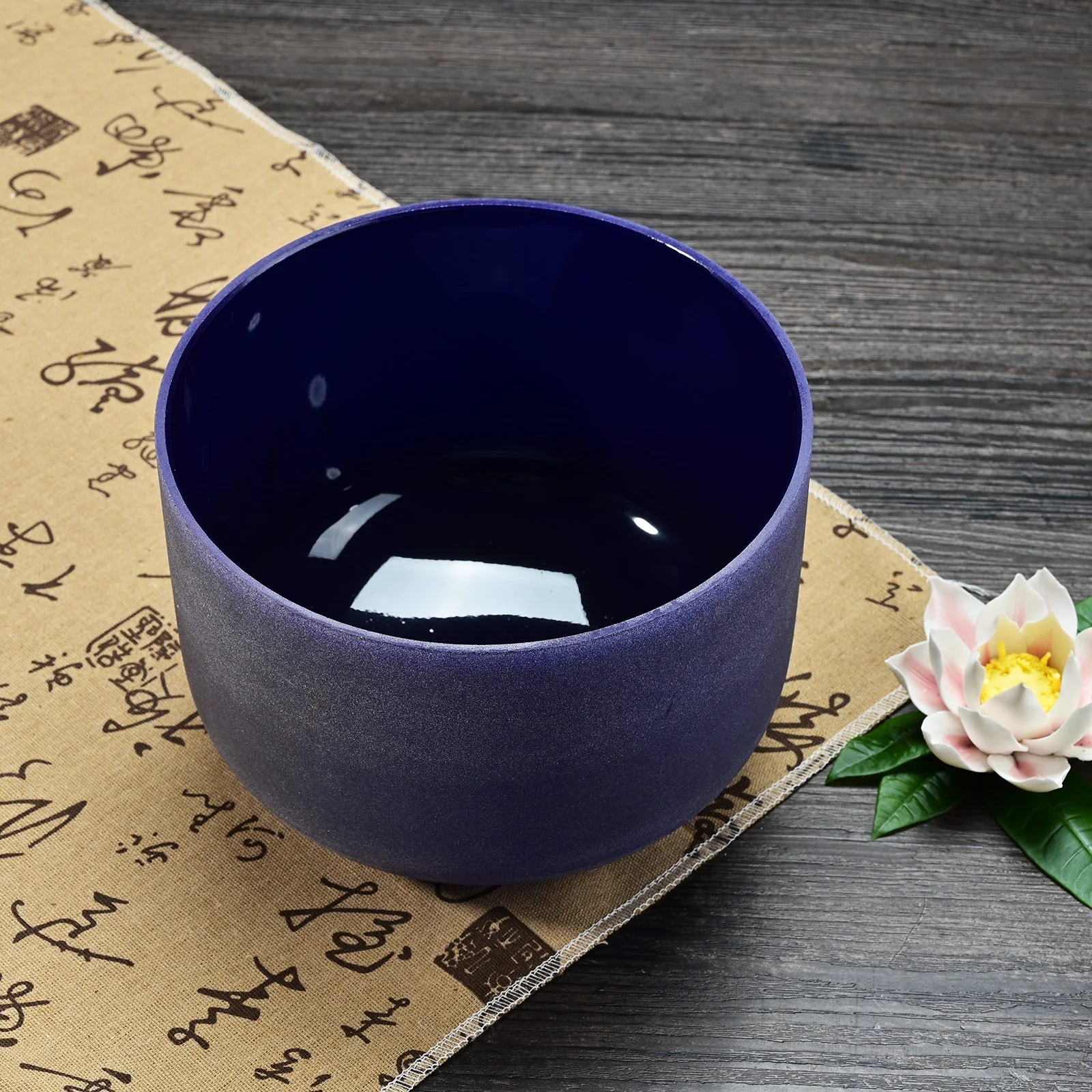 Third-Eye Chakra Crystal Singing Bowl - A Note Sound - Indigo - Image 7