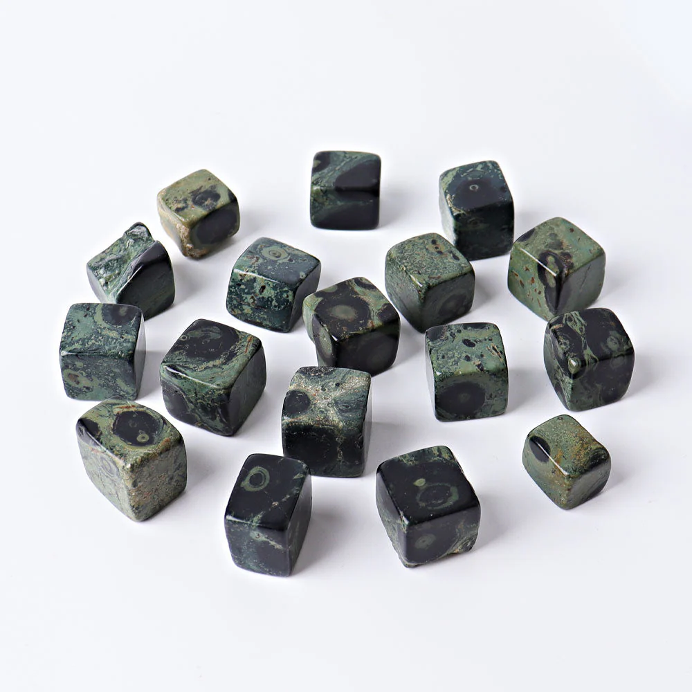 Kambaba Crystal Cubes 15-18mm Polished Healing Stones - Image 3