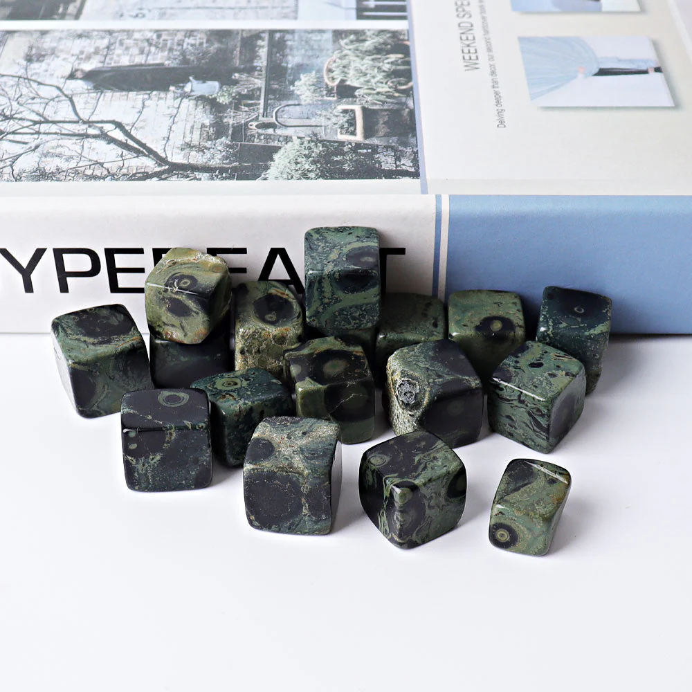 Kambaba Crystal Cubes 15-18mm Polished Healing Stones - Image 4