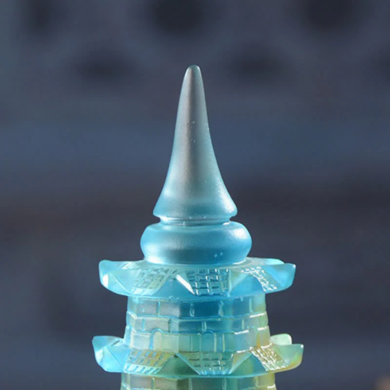 Handmade Liuli Crystal Feng Shui Pagoda Tower Small - Image 5