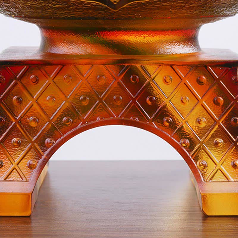 Handmade Liuli Crystal PiXiu Treasure Bowl Art Piece - Image 14