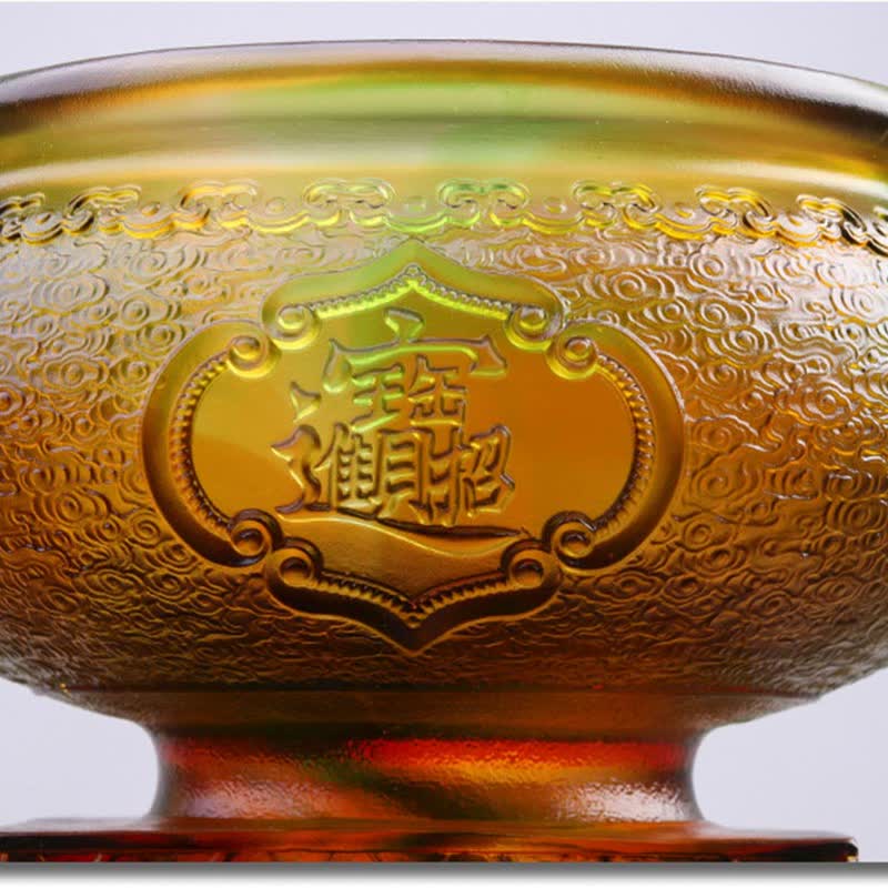 Handmade Liuli Crystal PiXiu Treasure Bowl Art Piece - Image 7