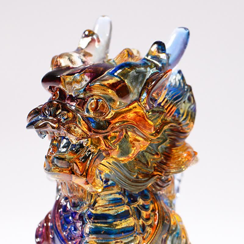 Handmade Liuli Feng Shui Kirin Crystal Art Piece - Image 8