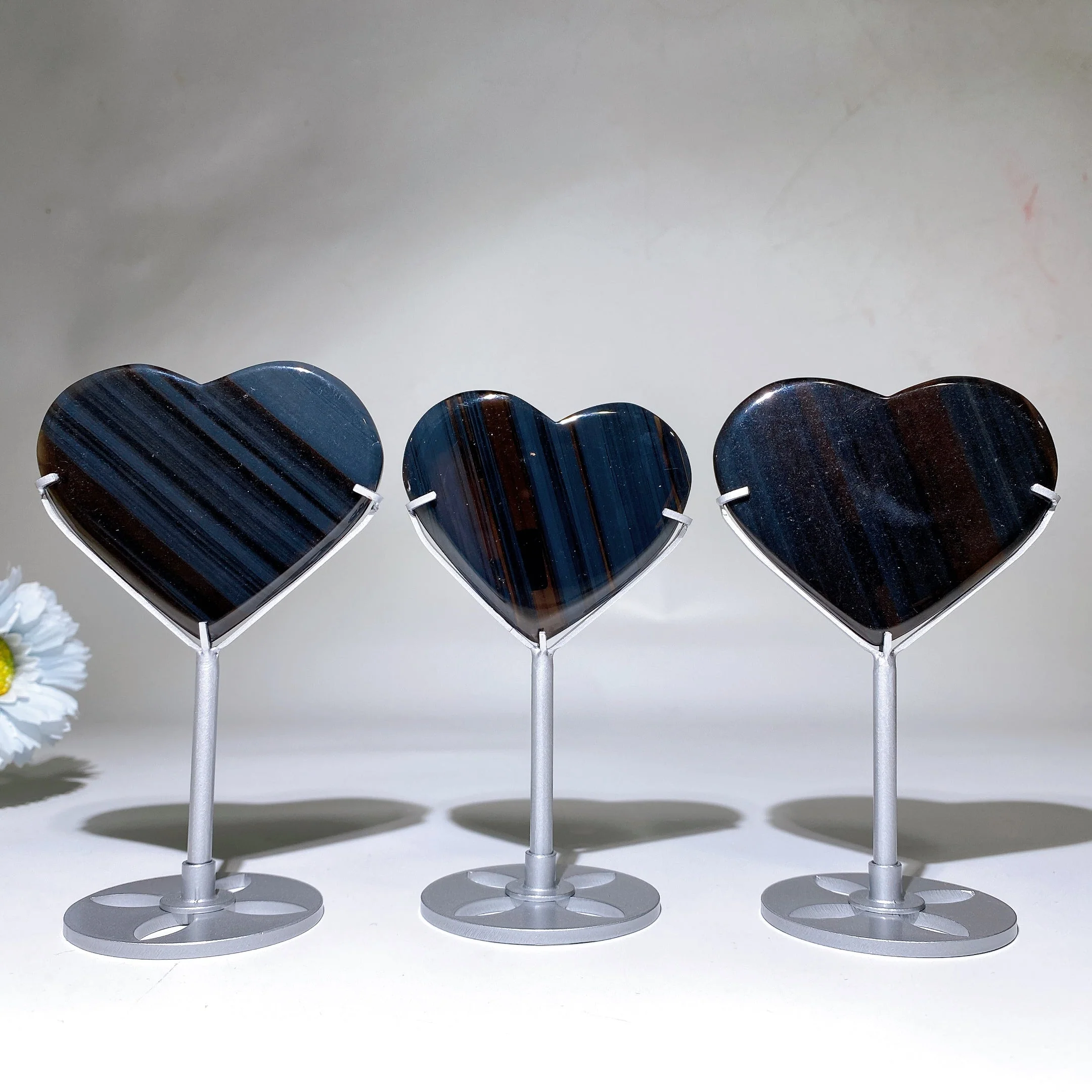 Midnight Lace Obsidian 3-Inch Heart Carving for Healing - Image 3