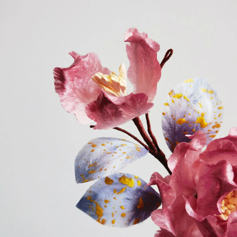 Mulberry Silk Red Flower Brooch for Spiritual Energy - Image 5