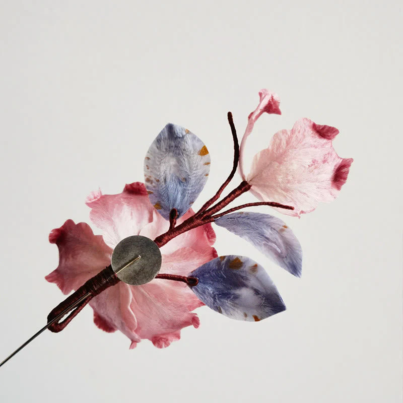 Mulberry Silk Red Flower Brooch for Spiritual Energy - Image 6