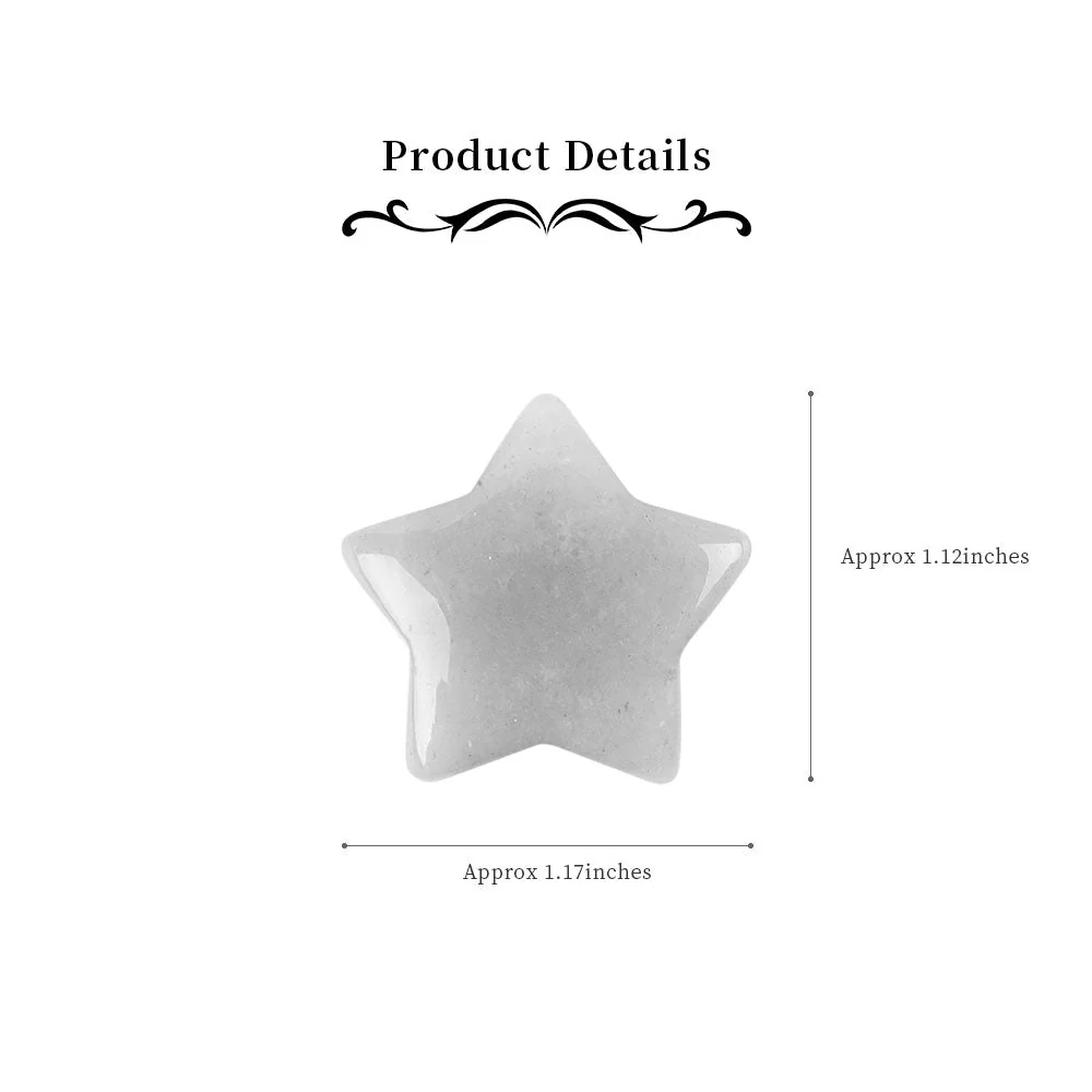 1 Inch Ocean Jasper Crystal Carving Stars Set of 4 - Image 4