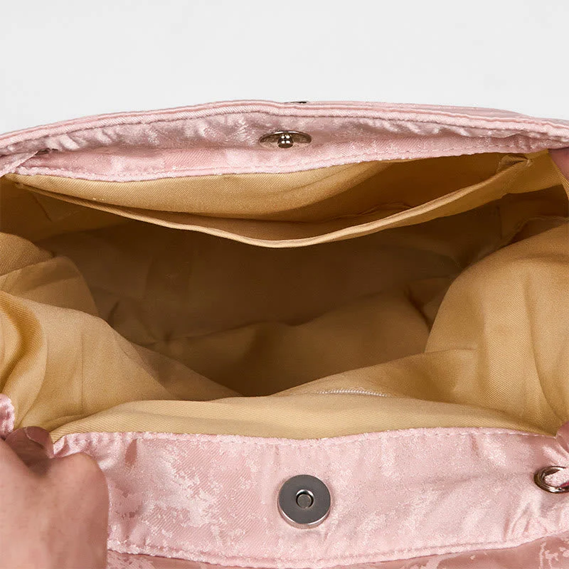 Pink Lotus Embroidered Backpack - Spiritual Apparel - Image 8