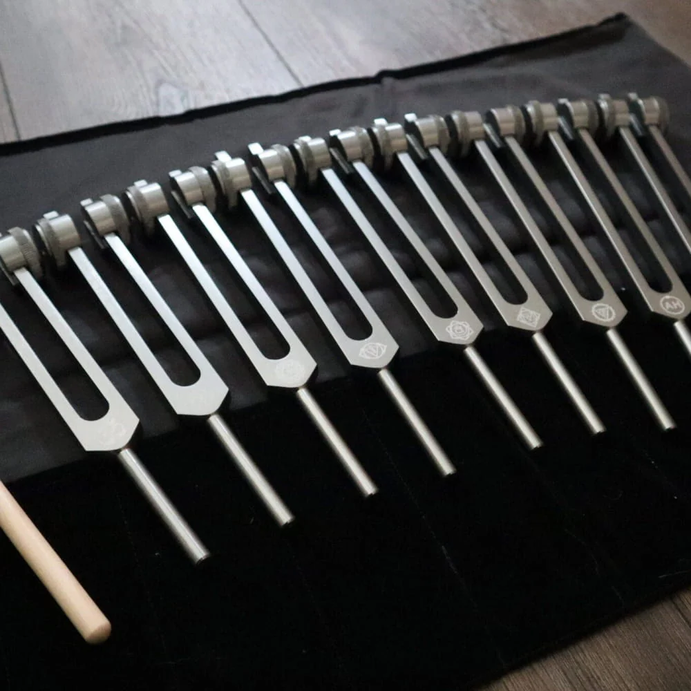 Solfeggio Tuning Fork Set - 9pc Chakra Tuning Fork for Healing - 0.25 - Image 4