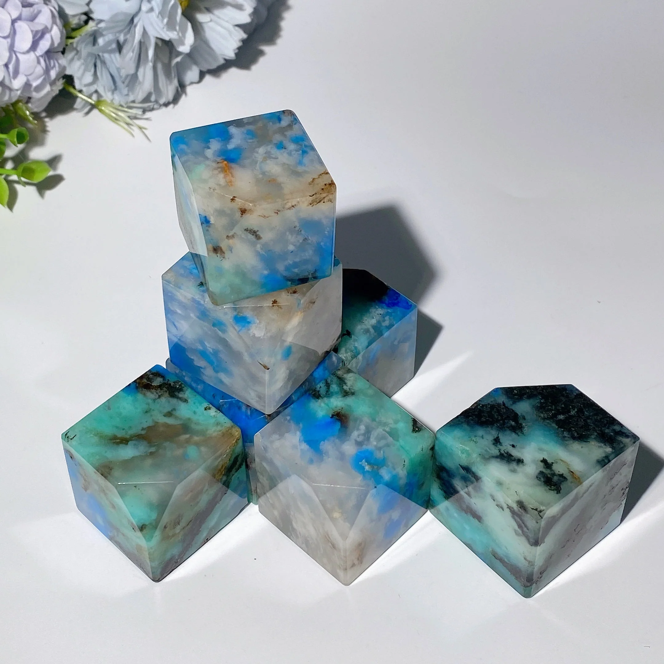 Quantum Quattro Shattuckite Quartz Cube 1.0-1.8 inch Healing Crystal - Image 3