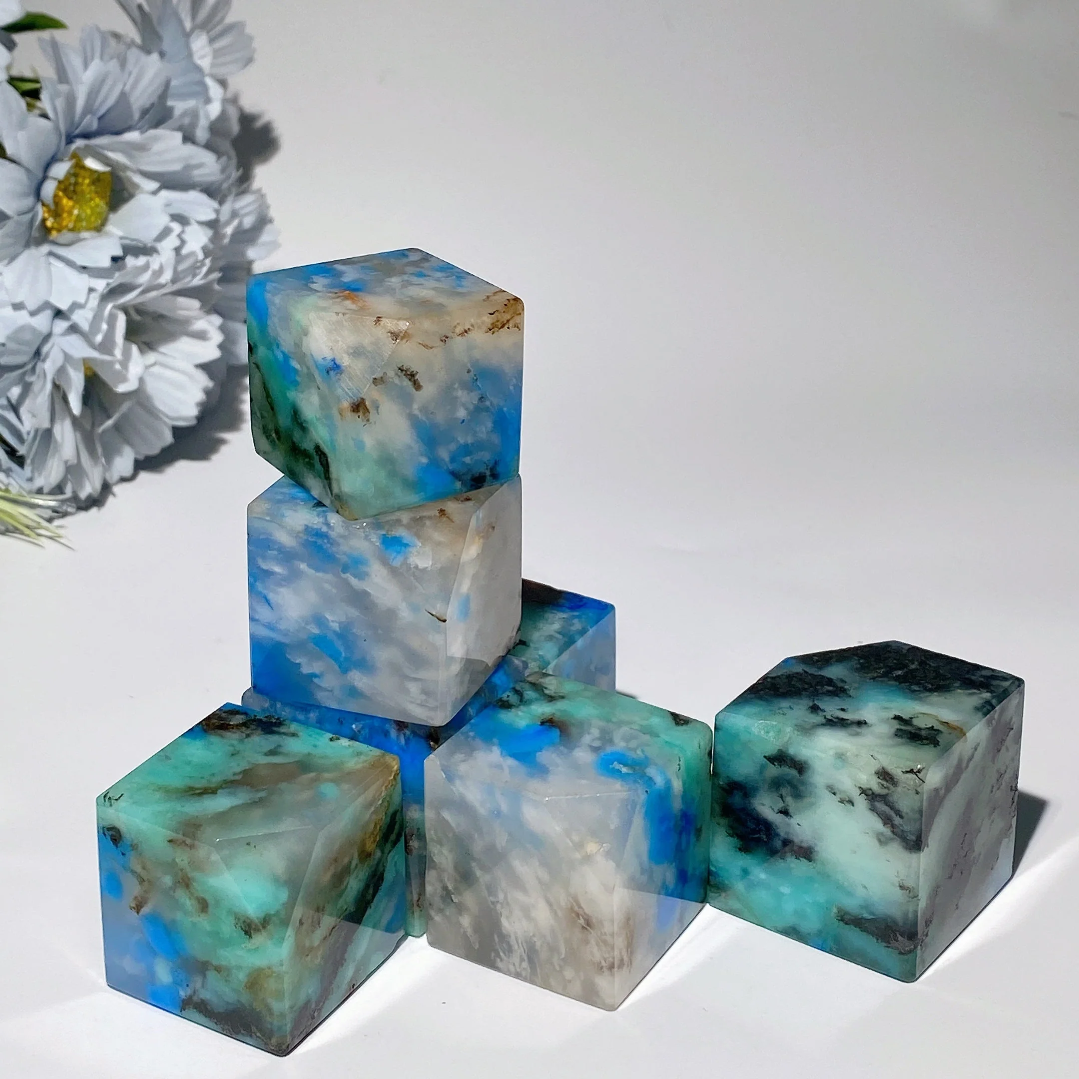 Quantum Quattro Shattuckite Quartz Cube 1.0-1.8 inch Healing Crystal - Image 4
