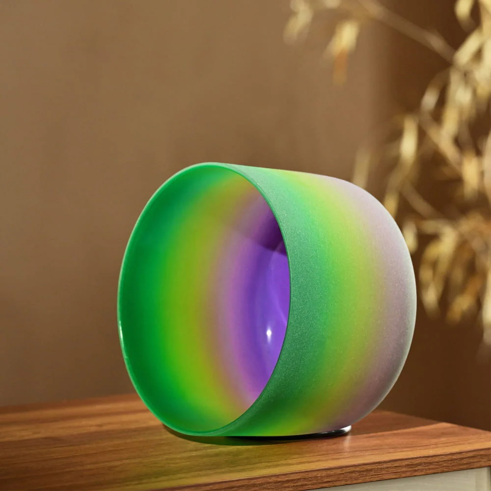 9" F Note Rainbow Color Crystal Singing Bowl - Image 6