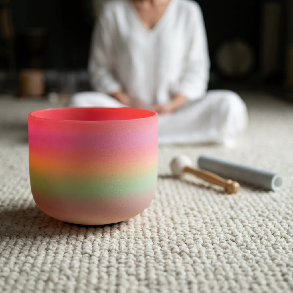 Rainbow Crystal Singing Bowl for Chakra Meditation - Image 4