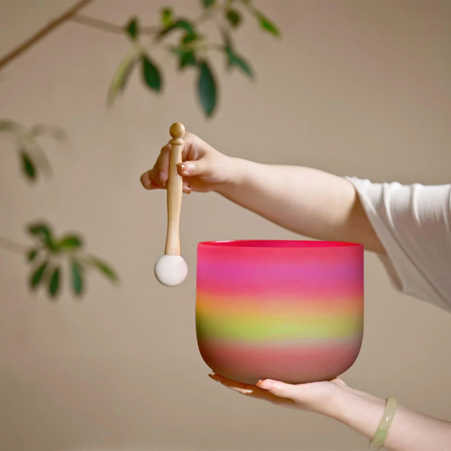 Rainbow Crystal Singing Bowl for Chakra Meditation - Image 6