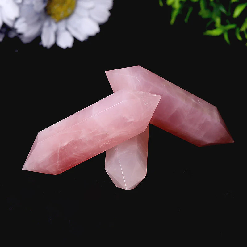 Natural Rose Quartz Double Terminated Points 2.5-4.5in | Healing Sounds - Image 5