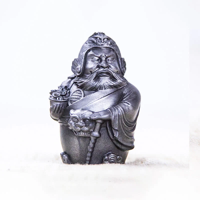 Rust Version Literary God of Wealth Iron Powder Statue - Image 14