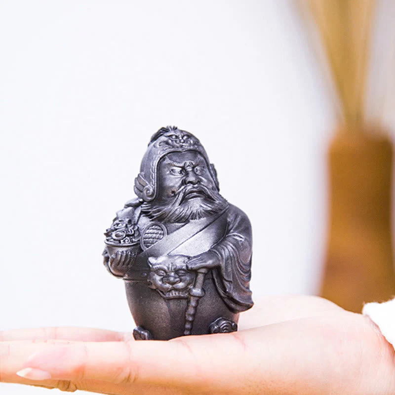Rust Version Literary God of Wealth Iron Powder Statue - Image 15