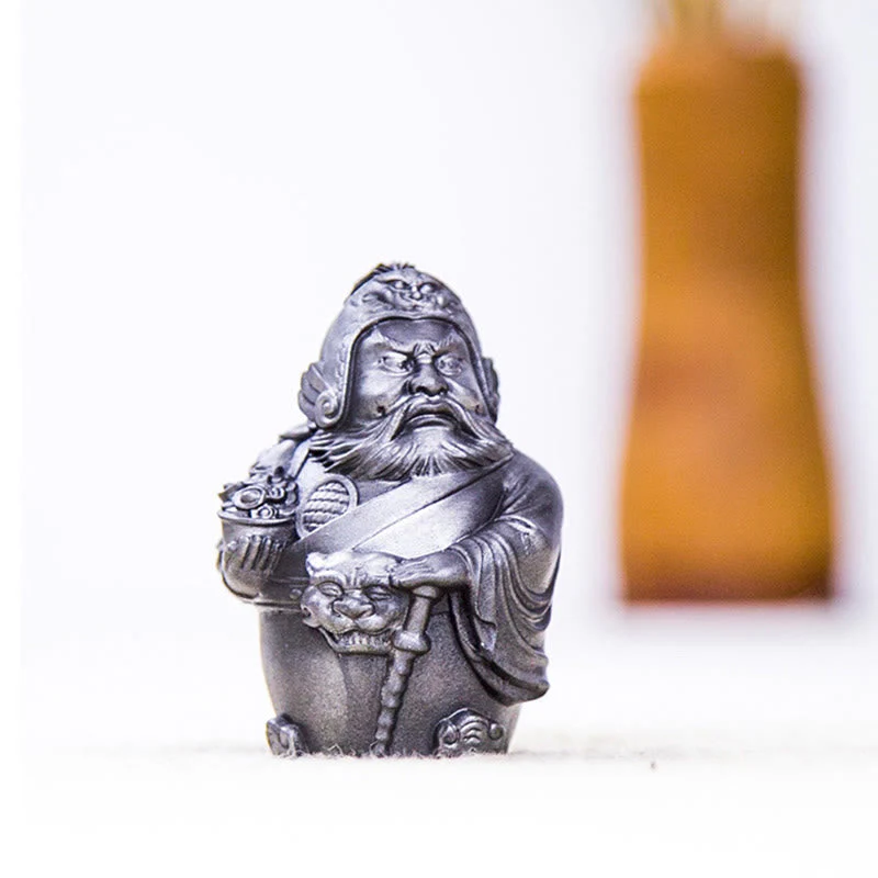 Rust Version Literary God of Wealth Iron Powder Statue - Image 16