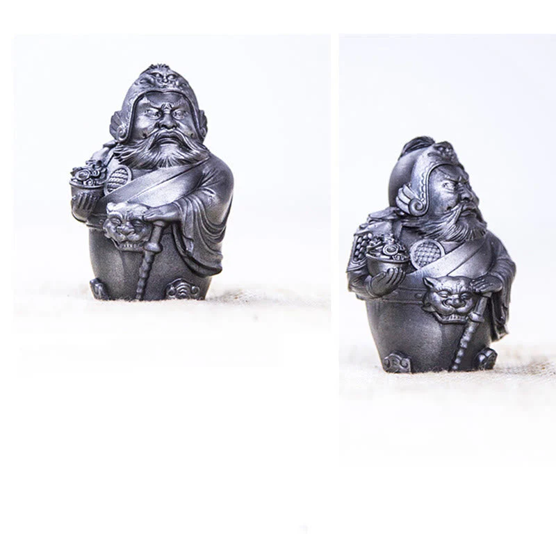 Rust Version Literary God of Wealth Iron Powder Statue - Image 20
