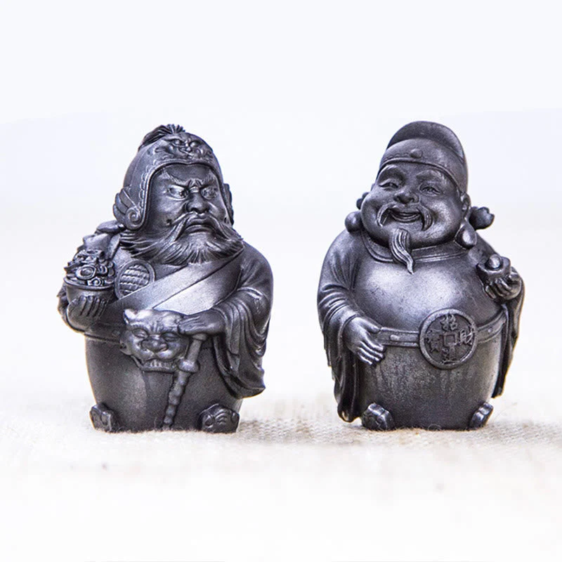 Rust Version Literary God of Wealth Iron Powder Statue - Image 25