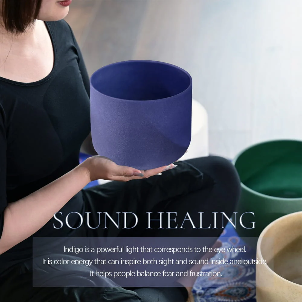 A Note Sapphire Gemstone Fusion Crystal Singing Bowl - Image 3