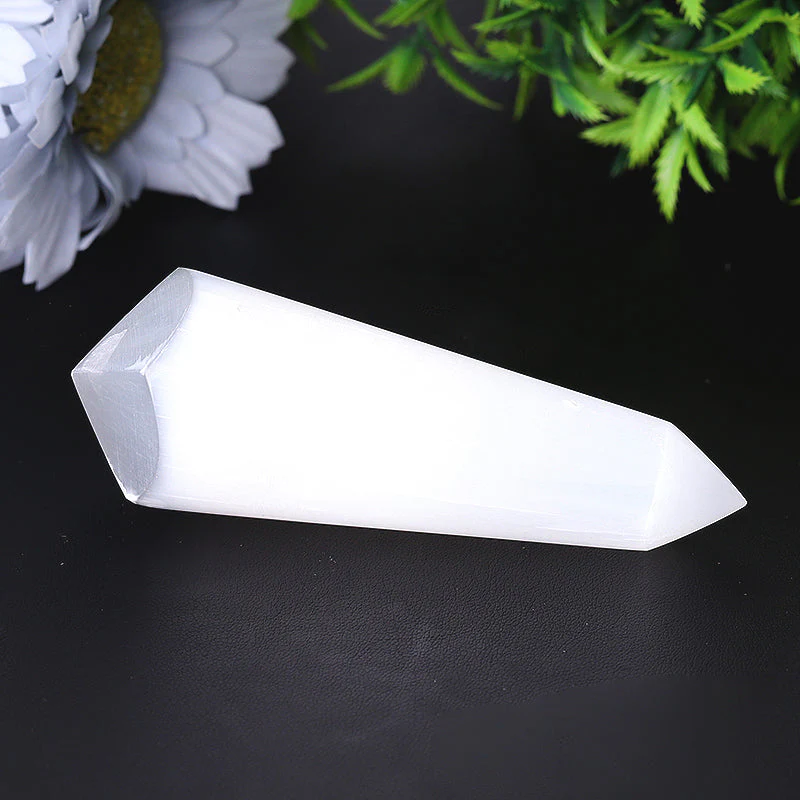 4-Inch Selenite Double Terminated Meditation Point - Image 4