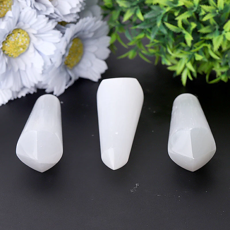 4-Inch Selenite Double Terminated Meditation Point - Image 6