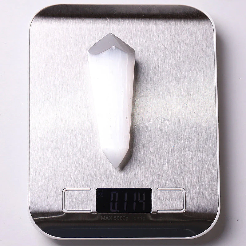 4-Inch Selenite Double Terminated Meditation Point - Image 8