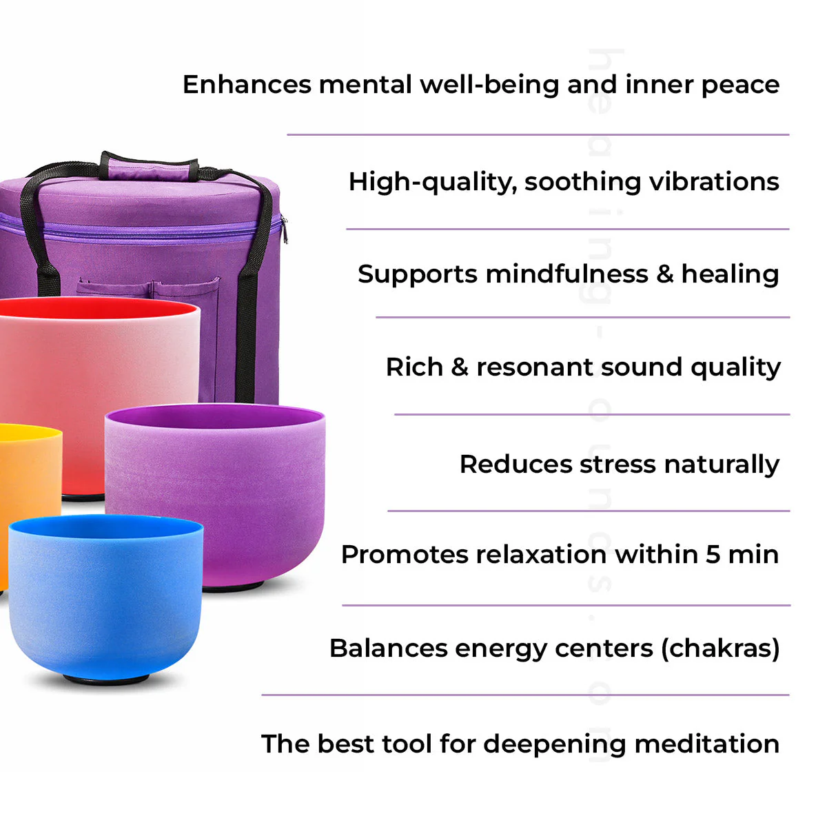A Note Crystal Singing Bowl - Third Eye Chakra - Image 5