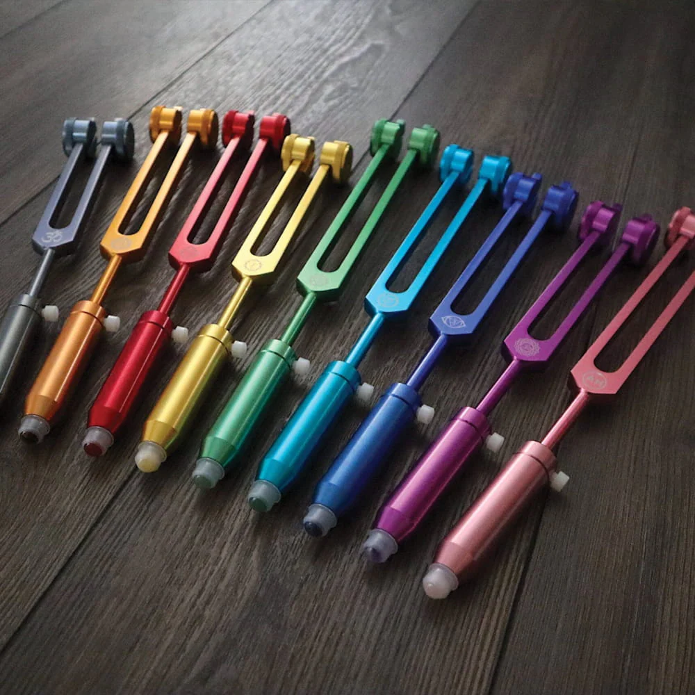 Tuning Fork Essential Oil Roller Ball Gemstone Feet Attachments - 9pc Set - Image 7