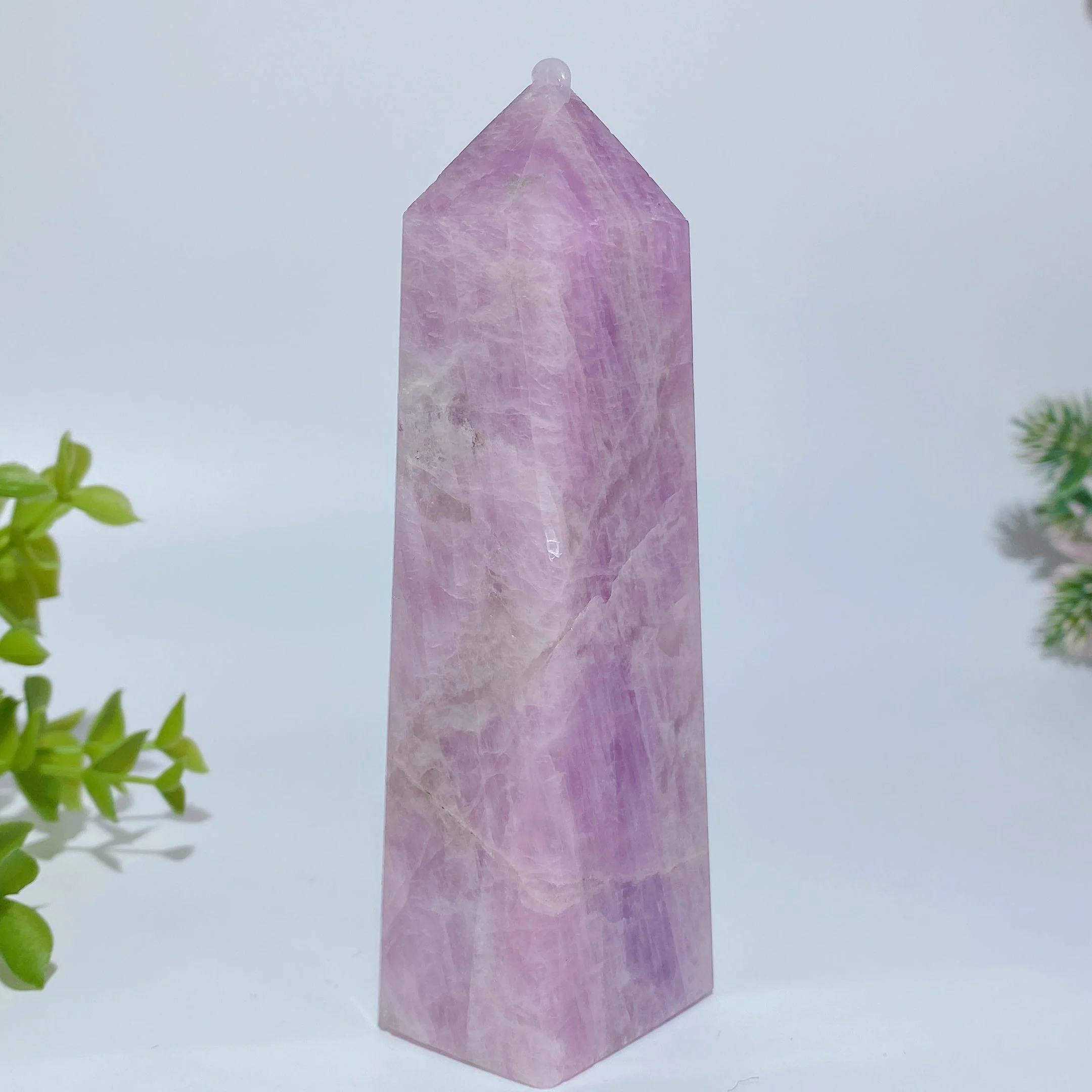 UV Reactive Kunzite Crystal Tower 3-5.5 Inch Healing Energy - Image 4