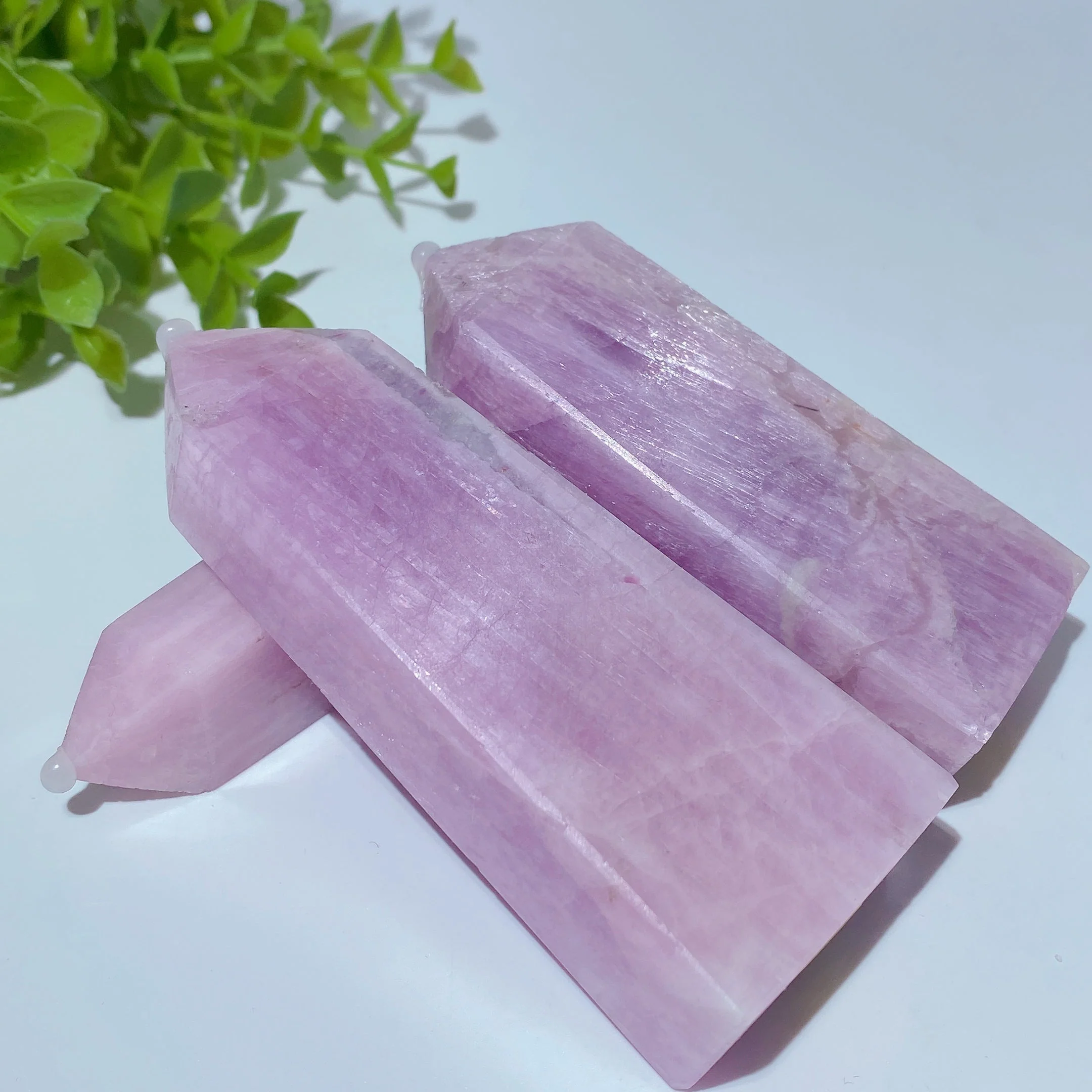 UV Reactive Kunzite Crystal Tower 3-5.5 Inch Healing Energy - Image 5