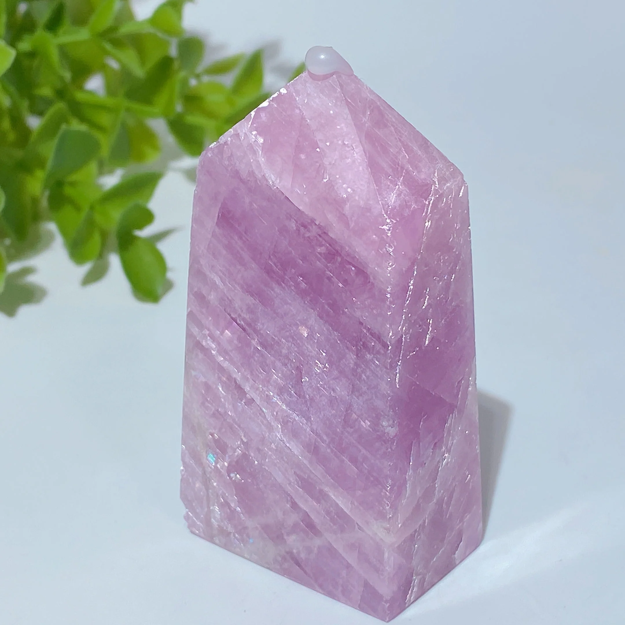 UV Reactive Kunzite Crystal Tower 3-5.5 Inch Healing Energy - Image 6