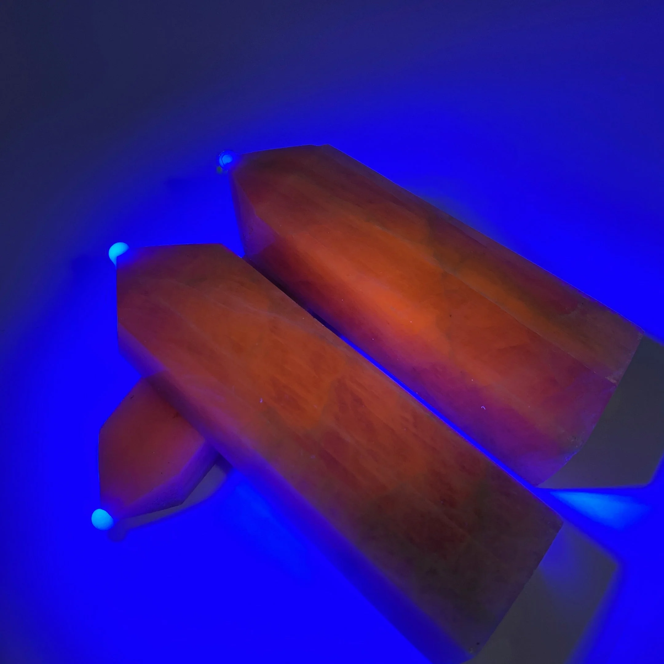 UV Reactive Kunzite Crystal Tower 3-5.5 Inch Healing Energy - Image 7