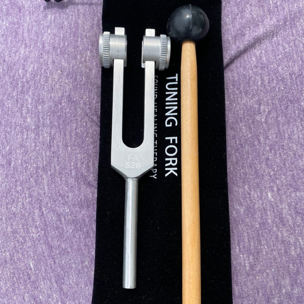 174 Hz & 528 Hz Healing Tuning Forks with Crystal Handle - Image 5