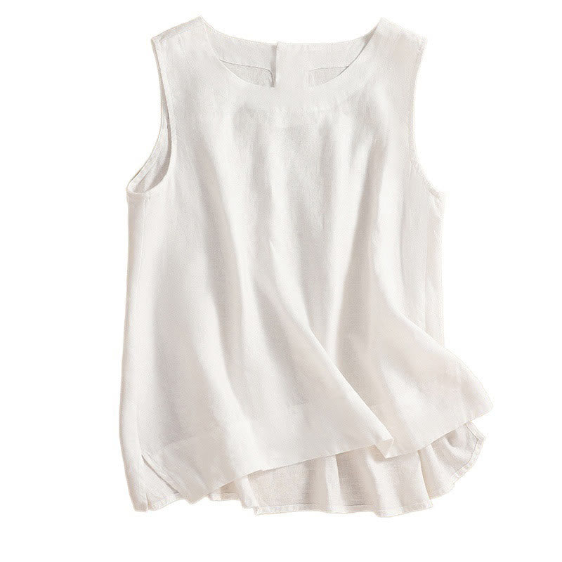 Casual Women's Cotton Linen Sleeveless Vest | Yoga Top - Image 13
