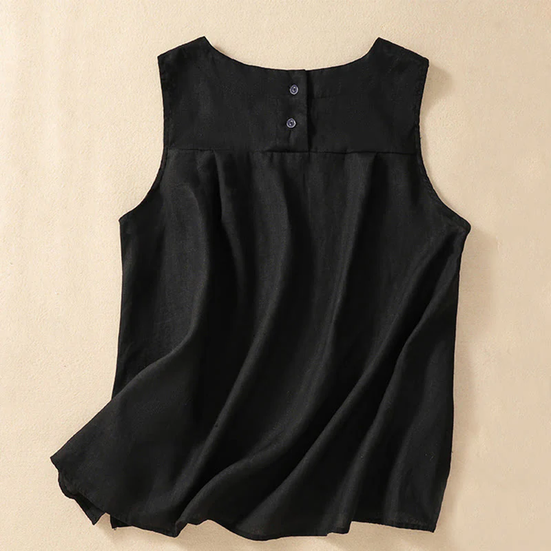 Casual Women's Cotton Linen Sleeveless Vest | Yoga Top - Image 20