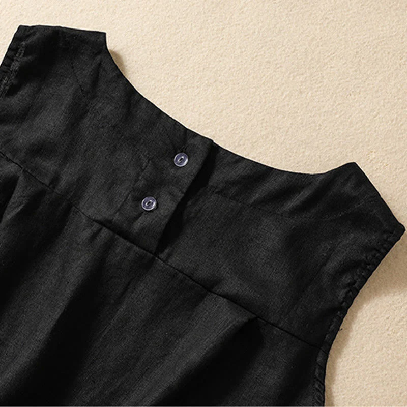 Casual Women's Cotton Linen Sleeveless Vest | Yoga Top - Image 21