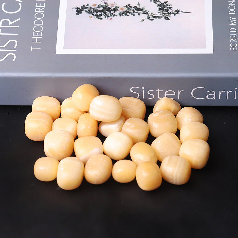 Yellow Jade Crystal Cube 0.95 inch Healing Stone - Image 5