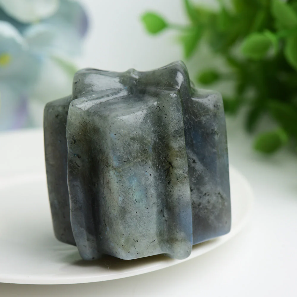 2.1 inch Yooperlite Labradorite Crystal Gift Box Carving - Image 4